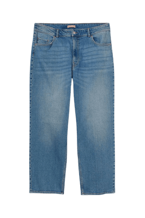 H&M+ Straight High Ankle Jeans - Denim blue - Ladies | H&M US