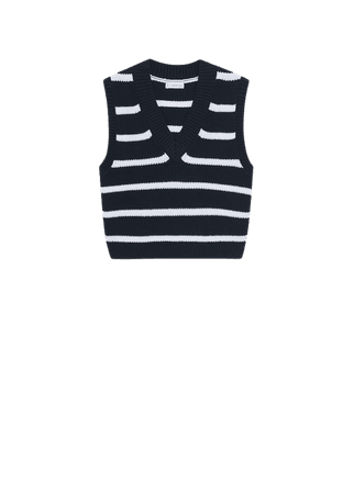 Striped knitted vest - Teenage girl | Mango Teen USA