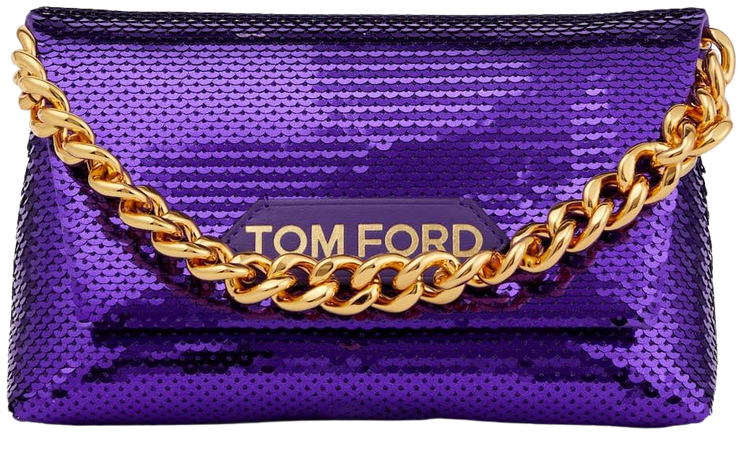 Tom Ford - Sequin-embellished leather clutch | Mytheresa