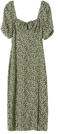 Short sleeve midi dress with floral print - Dresses - Woman | Bershka