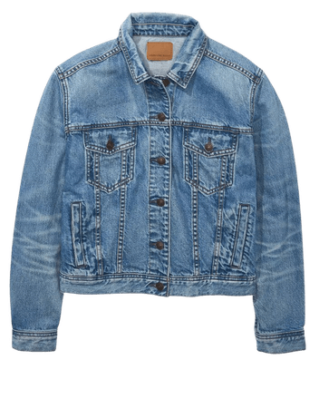 AE Medium Wash Classic Denim Jacket