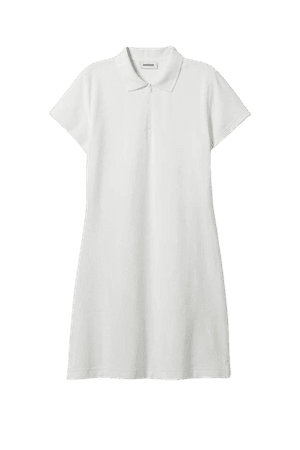 Jana Velour Dress - White - Dresses & Jumpsuits - Weekday WW