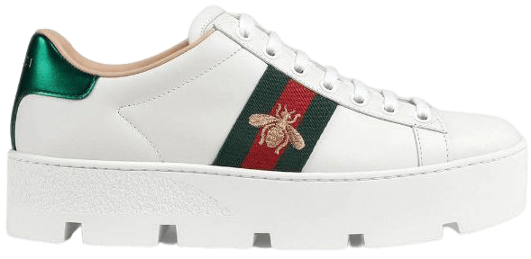 Shop white Gucci Ace embroidered platform sneaker with Express Delivery - Farfetch