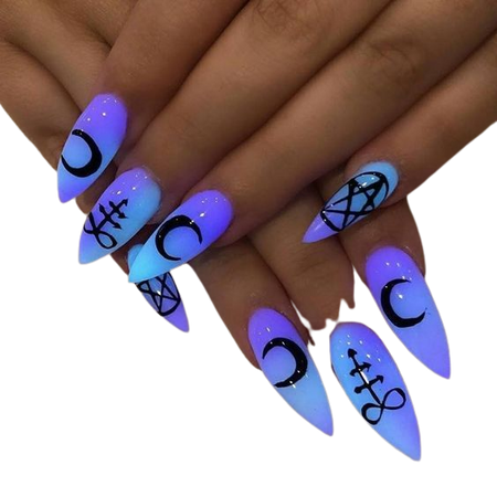 Pastel Ombre Witch Nails