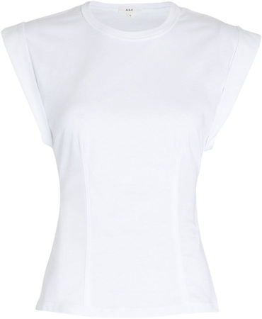 A.L.C. Tanner Cotton-Jersey T-Shirt In White | INTERMIX®