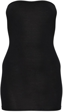 Black Jersey Bandeau Bodycon Dress. Dresses | PrettyLittleThing USA