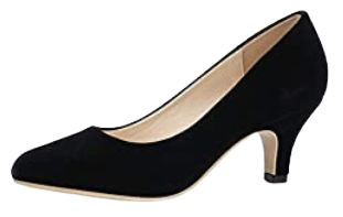 Black Velvet Kitten heels