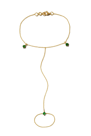 House of Meraki Isabella 18-karat gold emerald bracelet