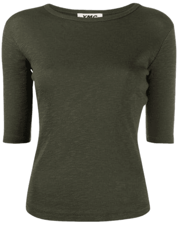 YMC Round Neck half-sleeve T-shirt - Farfetch