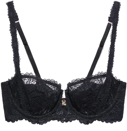 Romantic Corded Lace Unlined Balconette Bra in Black | SAVAGE X FENTY