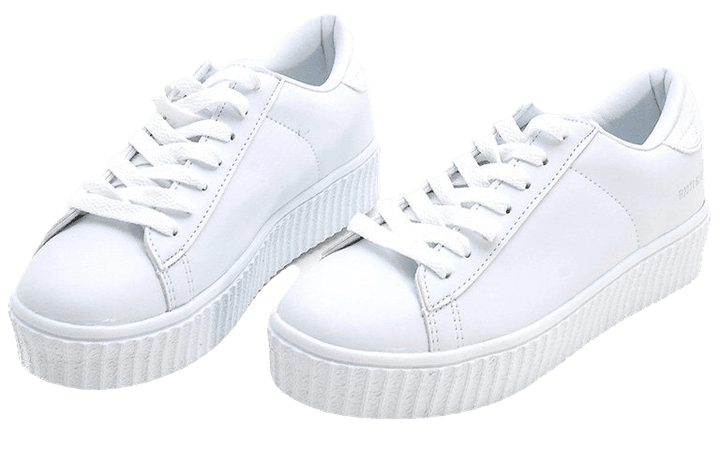 White Platform sneakers