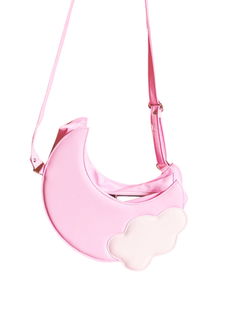pink moon and cloud purse