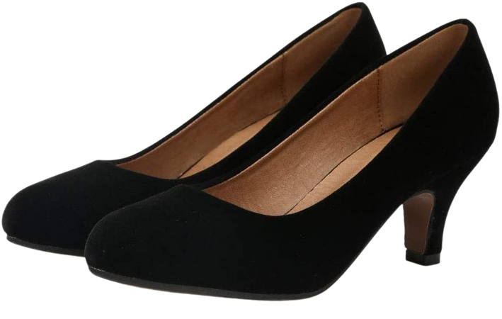 Amazon.com | Women's Classic Round Toe Pump Kitten Low Heel Shoes Velvet Red 40 - US 8.5 | Pumps