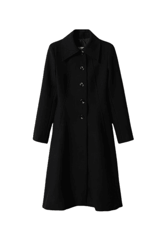 Lapelled straight-cut coat - Women | Mango USA