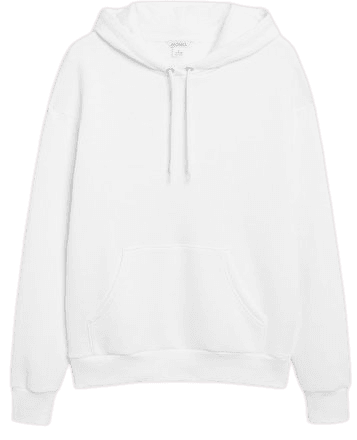 Soft drawstring hoodie - White - Sweatshirts & hoodies - Monki WW
