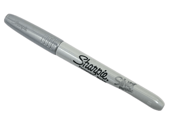silver sharpie marker