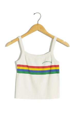 UO Daydreamer Rainbow Cropped Cami | Urban Outfitters