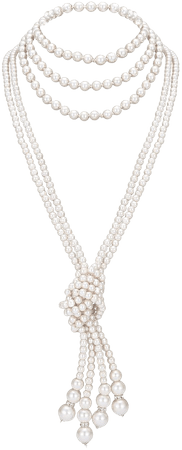 BABEYOND 1920s Imitation Pearls Necklace Gatsby Long Knot Pearl Necklace 49" and 59" 20s Pearls 1920s Flapper Accessories | masquerade masks for your ball