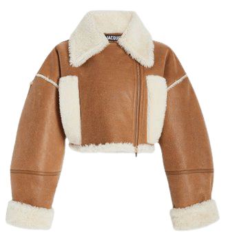 Cropped Shearling-Lined Leather Jacket By Jacquemus | Moda Operandi
