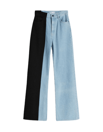 ‘90s two-tone jeans - Jeans - Woman | Bershka