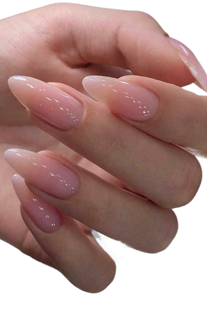 nude almond nails