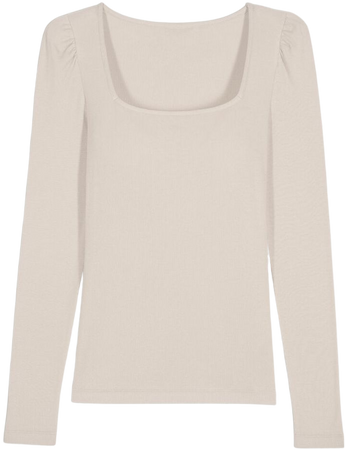 Square neck T-shirt OPRAH OFF-WHITE // ba&sh US