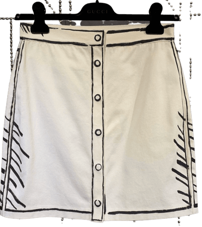 fendi outline skirt