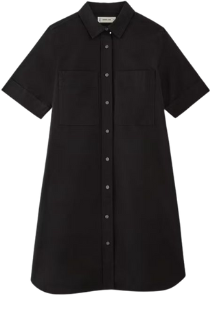 The Oxford Short-Sleeve Shirt Dress Black – Everlane