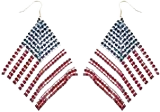 Amazon.com: CrazyPiercing USA American National Flag Patriotic Red White Blue Stars Stripes Stud Earrings Jewelry: Jewelry