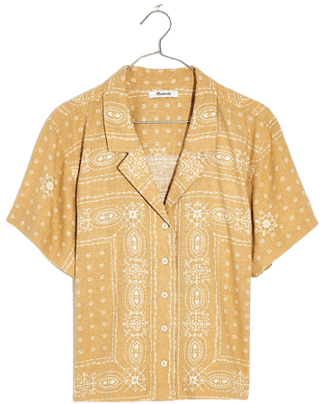 Linen-Blend Piedmont Camp Shirt in Vintage Bandana