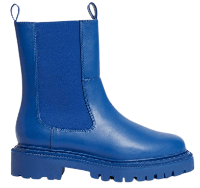 Blue pull-on Chelsea boots - Blue bright - Monki WW