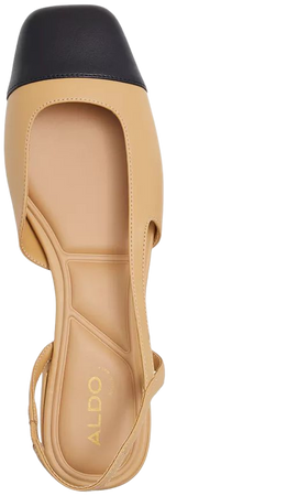 ALDO Women's Amandine Slingback Cap Toe Block-Heel Flats - Macy's