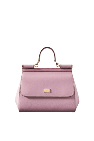 Sicily Medium Textured-leather Tote - Baby pink