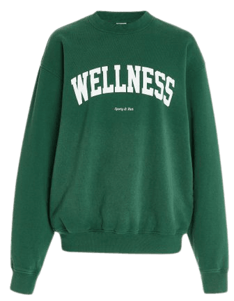 Wellness Ivy Cotton Jersey Sweatshirt By Sporty & Rich | Moda Operandi