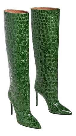 Paris Texas Moc Croco Stiletto Heel Tall Boots | SHOPBOP