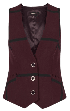 Premium Compact Stretch Check Waistcoat | Karen Millen
