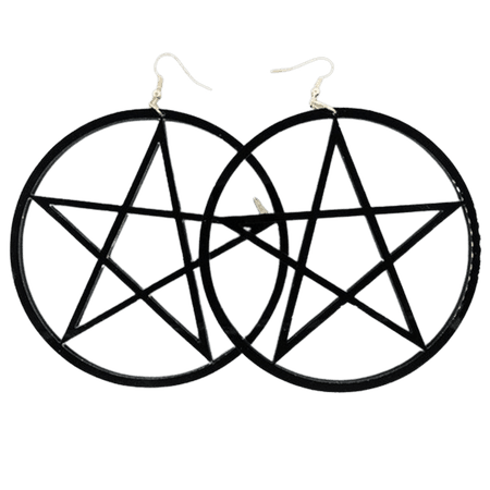 9CM Punk Velké pentagramové náušnice Velký obruč Pentacle Gothic Ear Stud Fashion | Wish