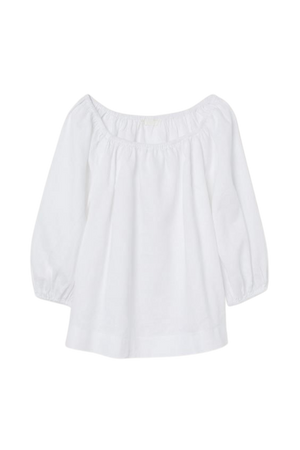 Linen Blouse - White - | H&M US