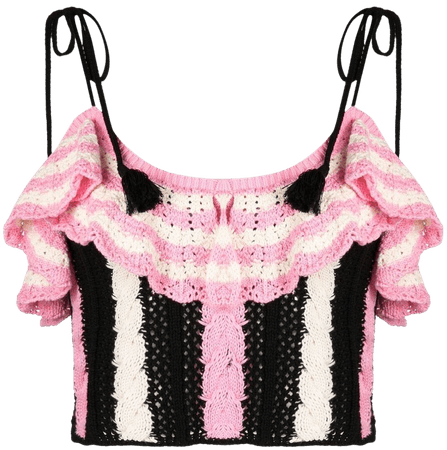MSGM Knitted Ruffle Top - Farfetch