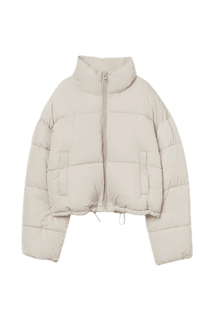 Jachetă scurtă vătuită - Bej-deschis - FEMEI | H&M RO