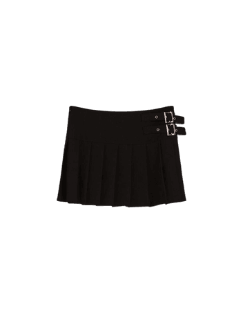 Skirt with metal buckles - Skirts - Woman | Bershka