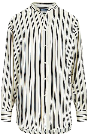 Oversize Striped Satin Shirt