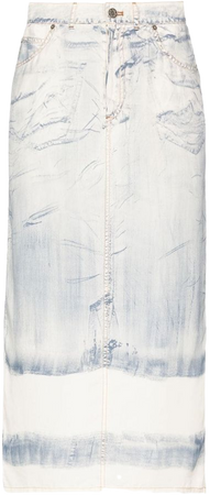 Jean Paul Gaultier Trompe l'oeil-print Silk Skirt - Farfetch