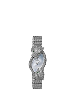 CARTIER - HPI01296 Panthère Crash 18ct white-gold and 14.27ct pear-cut diamond quartz watch | Selfridges.com