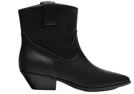 Pull&Bear Western heel boots in black | ASOS