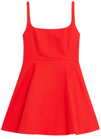 Theory Flared Square Neck Mini Dress | Bloomingdale's