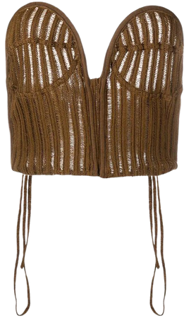 Isa Boulder Bustier Knitted Crop Top - Farfetch