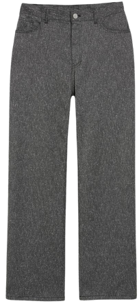 Grey twill trousers - Grey melange - Monki WW
