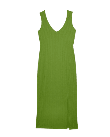 Lime bodycon midi dress | River Island