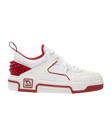 Christian Louboutin Astroloubi Donna Red Sole Leather Low-Top Sneakers | Neiman Marcus
